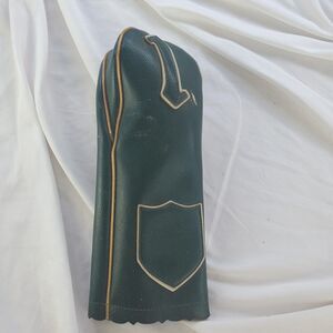 Vintage Leather Golf Club Head Cover For Driver One 1 Wood Green